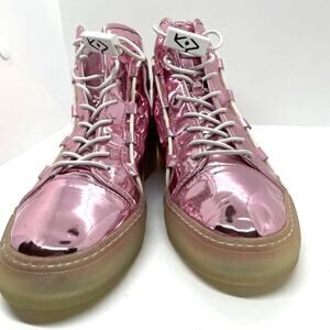 Katy Perry The Miranda Pink Metallic Hi-Top Light Up Shoes Size 7.5